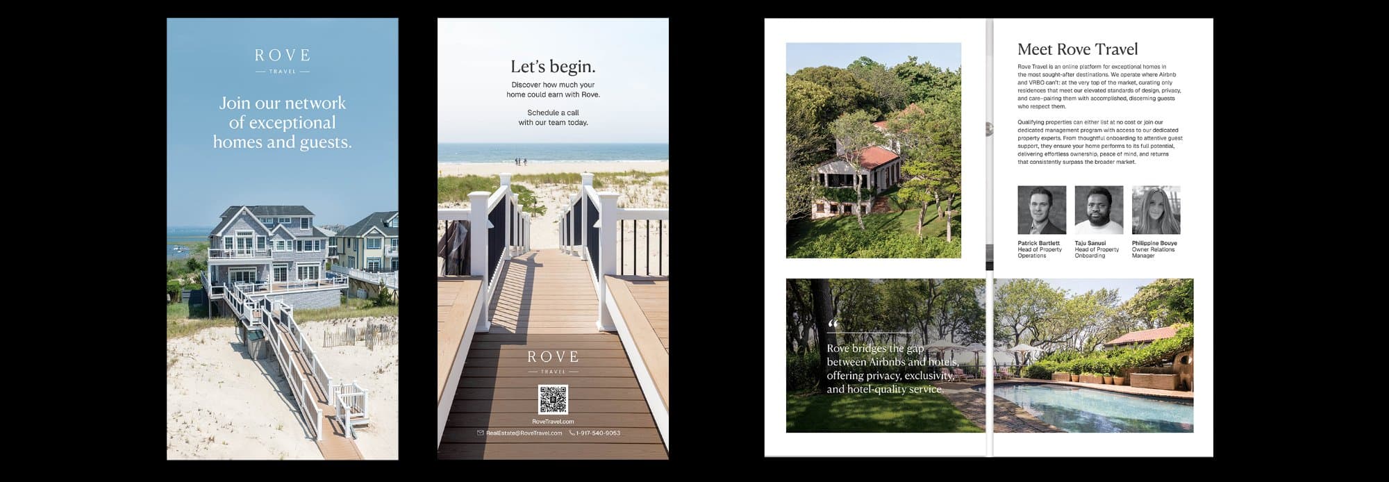 Rove pamphlet cover and spreads